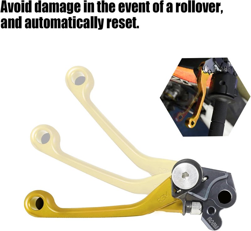 Adsspro Motorcycle Brake Clutch Lever Handle CNC Aluminum for RMX250S 1996 1997 1998 Dirt Pit Bike（Gold - Image 3